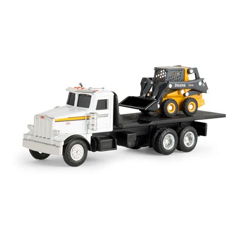 john deere 1 64 scale 320e skid steer with truck|1:64 Scale 320E Skid Steer & Truck Toy .